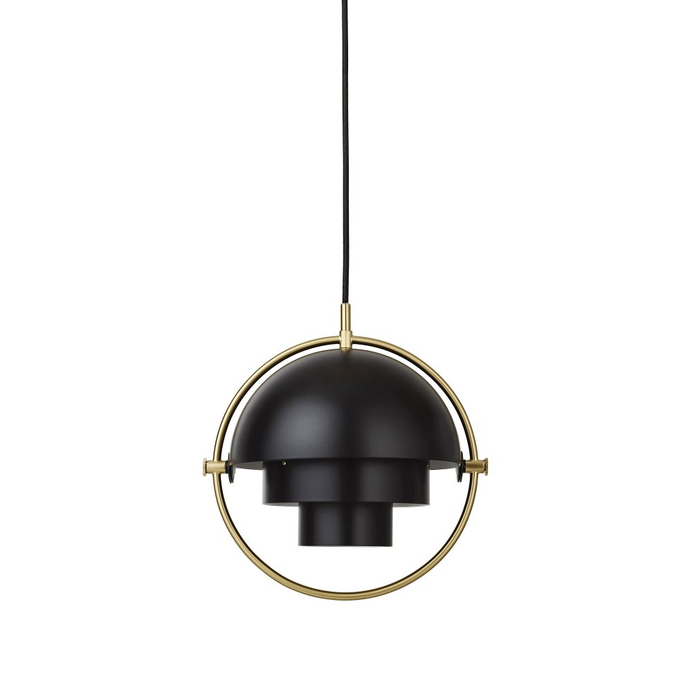 GUBI Multi-Lite Pendel, Ø25,5cm - Messing / Mat Sort