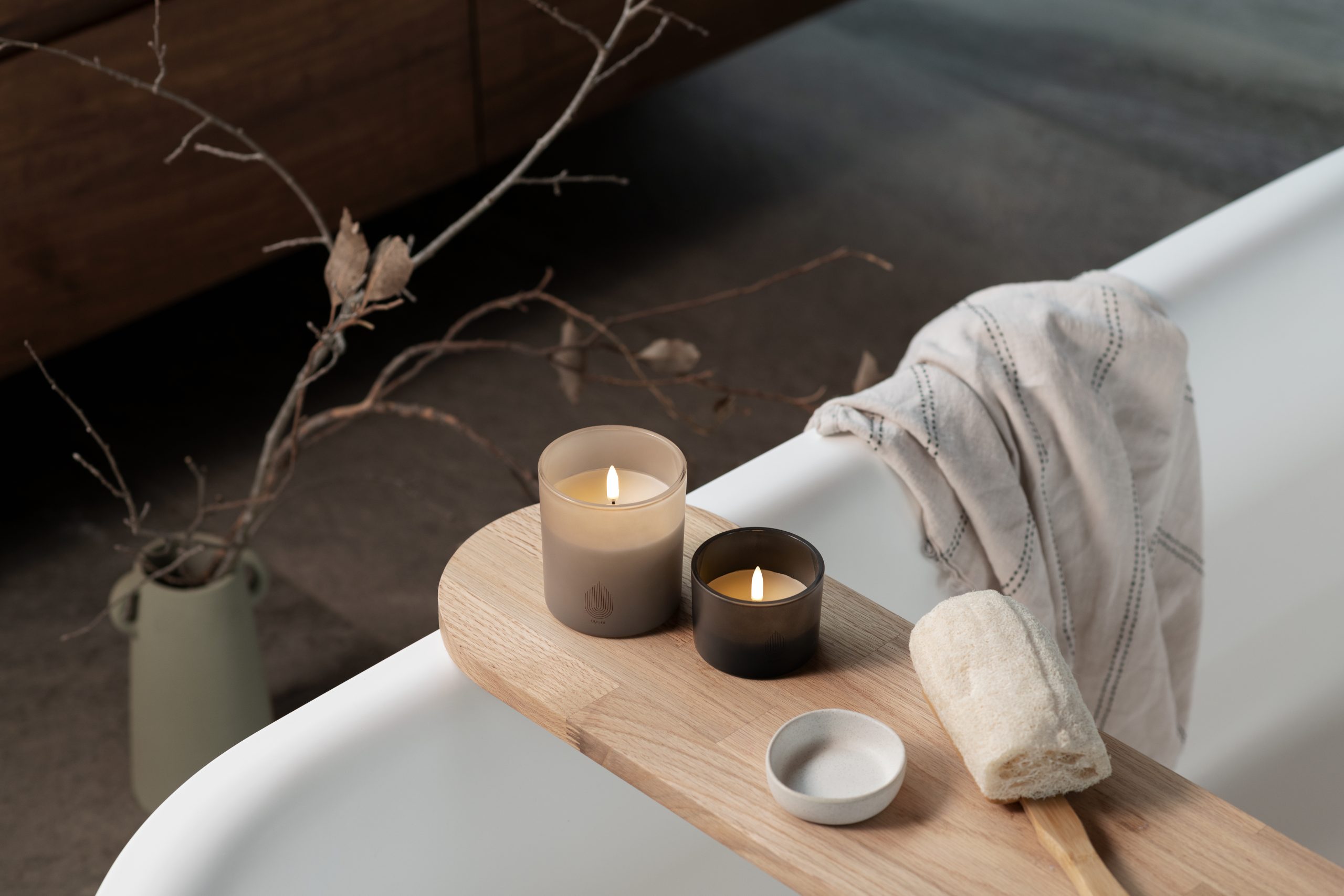 LED Glas Stearinlys - Ø9,2xH10,2 cm - Billede 2