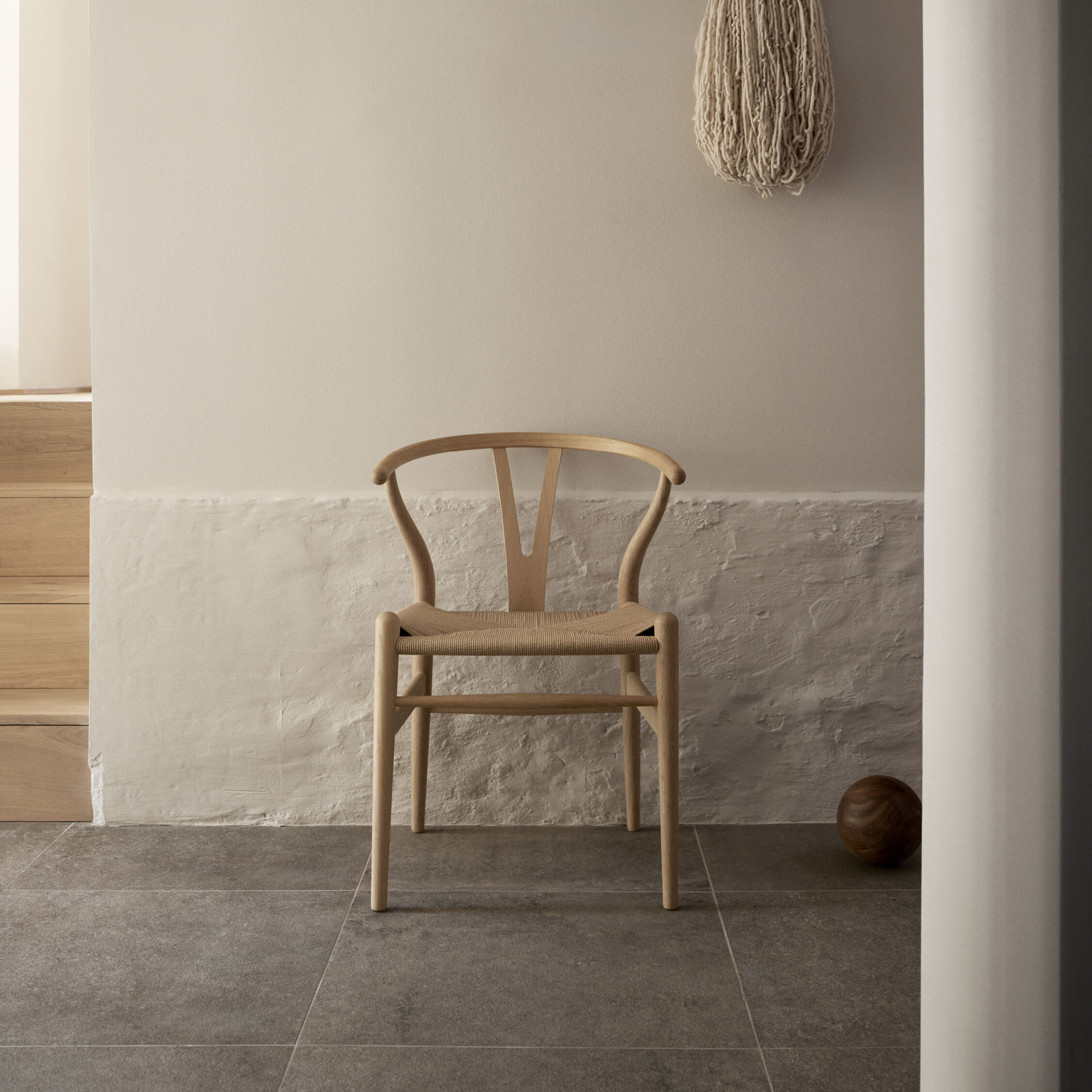 CH24 Y-stol - Eg olie/naturflet - Billede 2