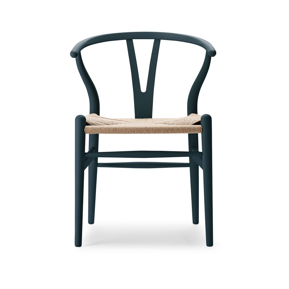 CH24 Y-stol af Hans J. Wegner og Ilse Crawford - Bøg Soft North Sea/naturflet