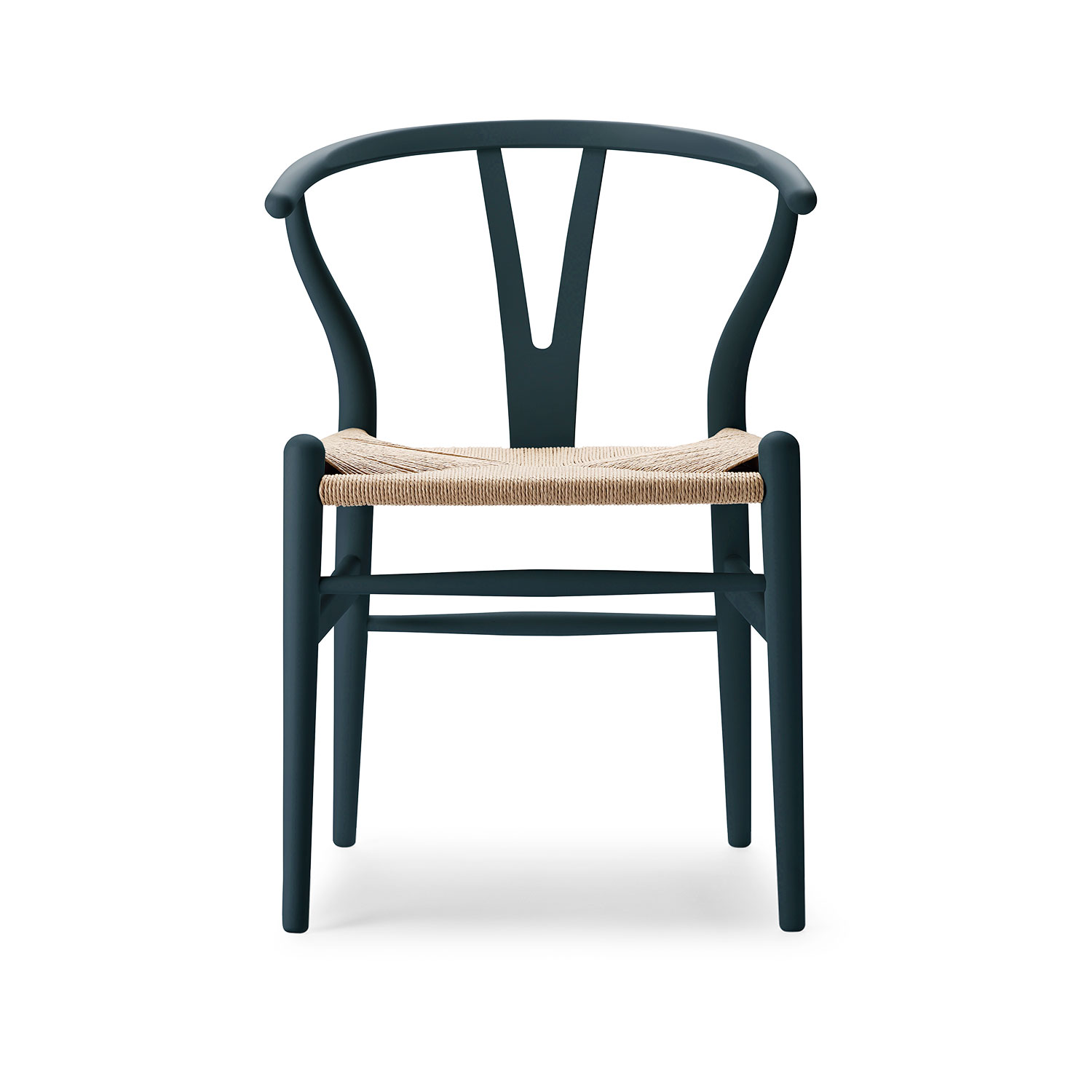 CH24 Y-stol af Hans J. Wegner og Ilse Crawford - Bøg Soft North Sea/naturflet