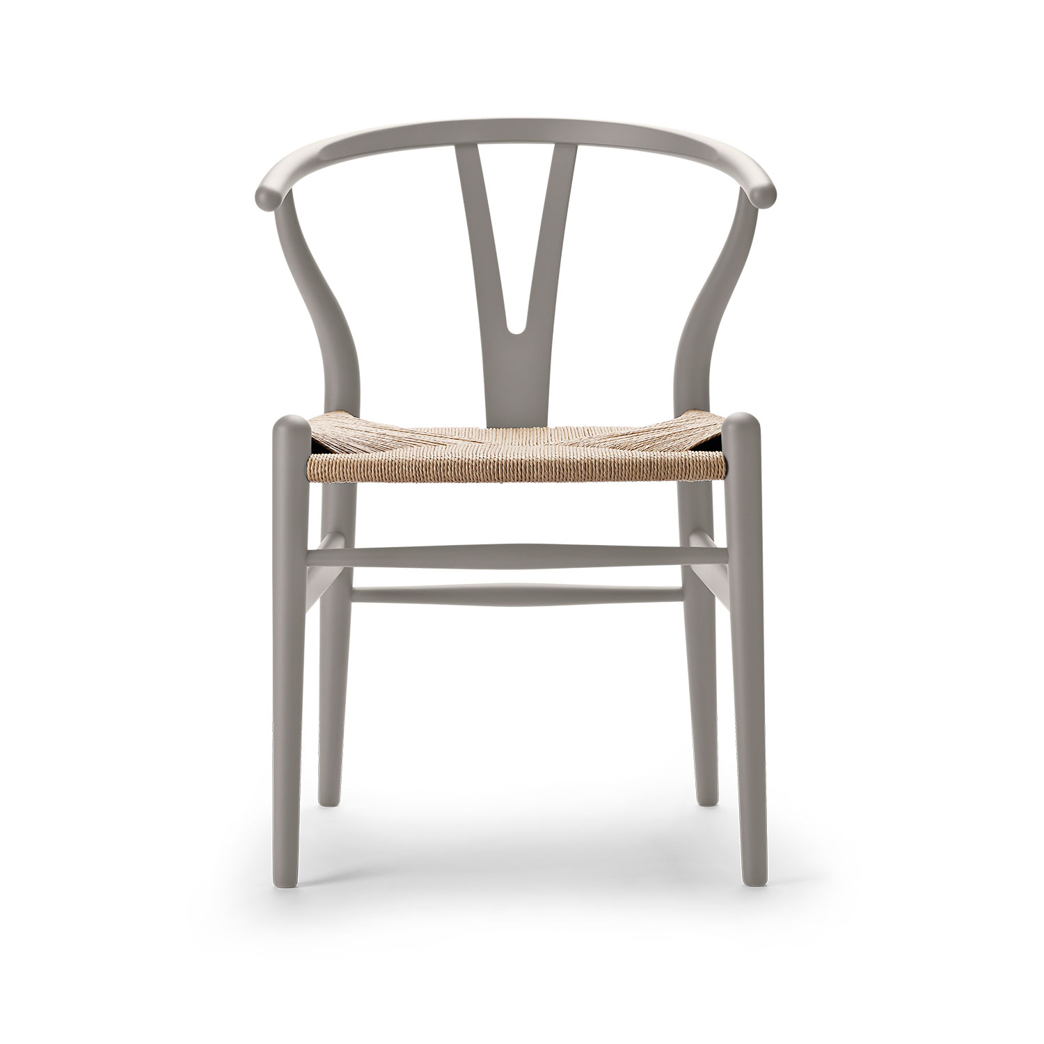 CH24 Y-stol af Hans J. Wegner - Bøg Soft Silver Gray/naturflet
