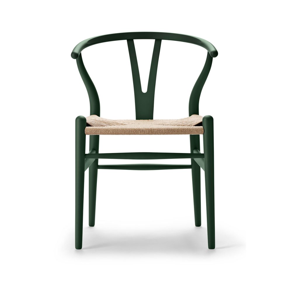 CH24 Y-stol af Hans J. Wegner - Bøg Soft Green/naturflet