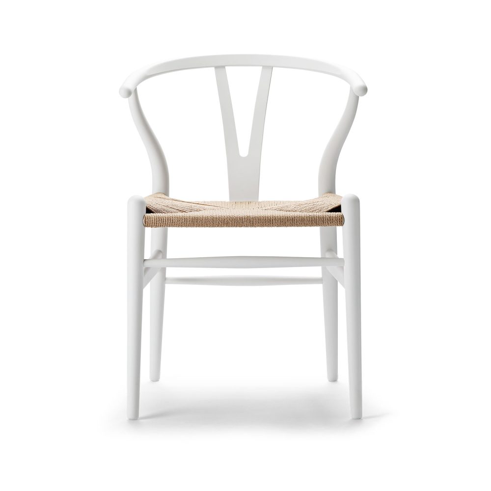 CH24 Y-stol af Hans J. Wegner - Bøg Soft Natural White/naturflet