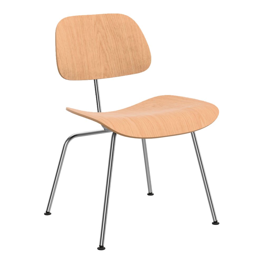 Demo - Vitra Eames DCM Stol, Ask Natur, Krom Stel