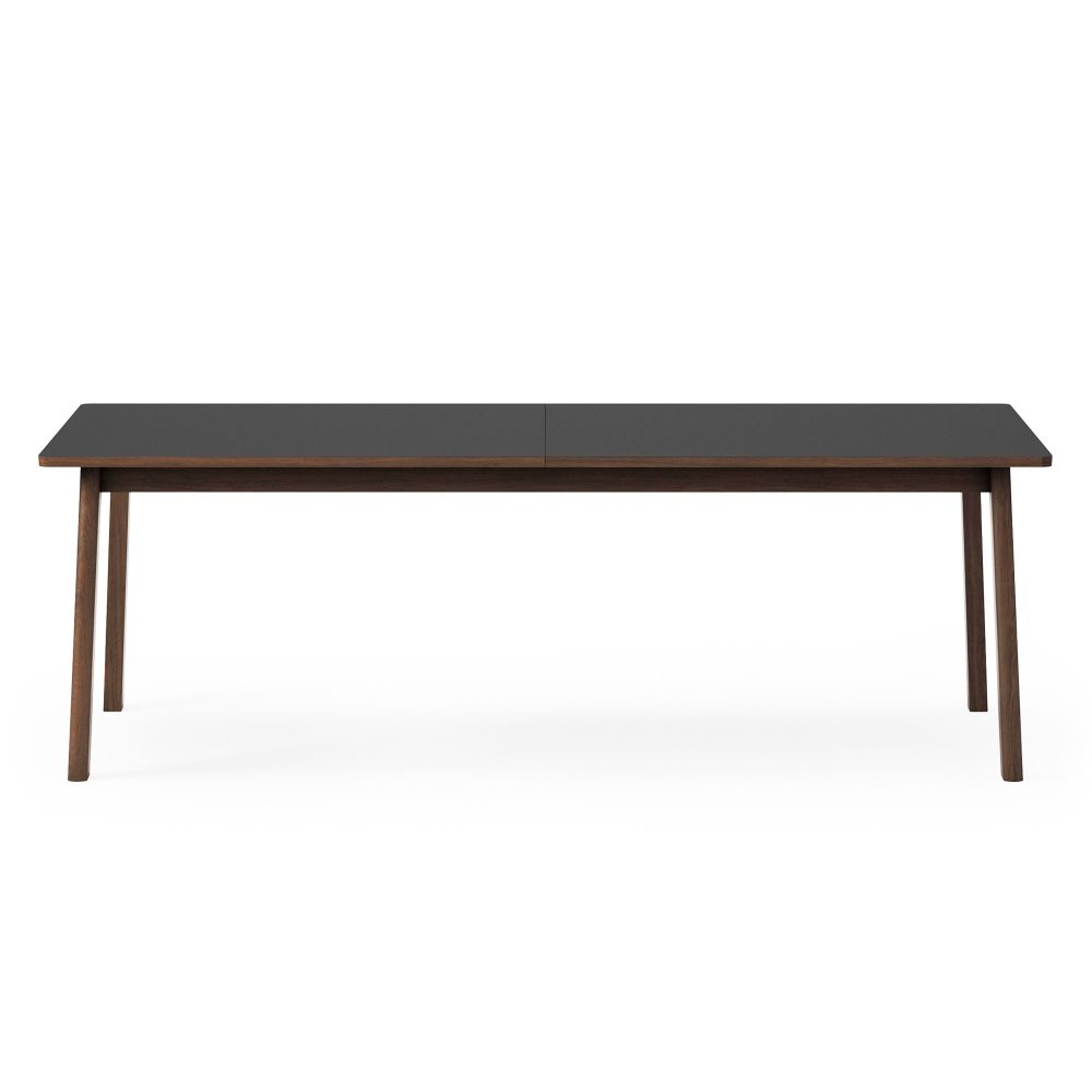 Ana 6490 Udtræksbord, Røget eg/Sort laminat