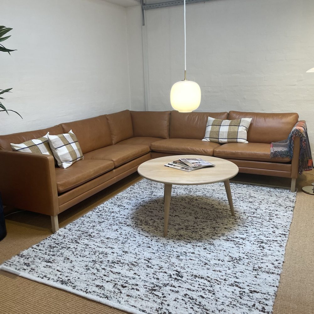 Demo - Mogens Hansen MH 276 Hjørnesofa, 255x255 cm, Cognac læder
