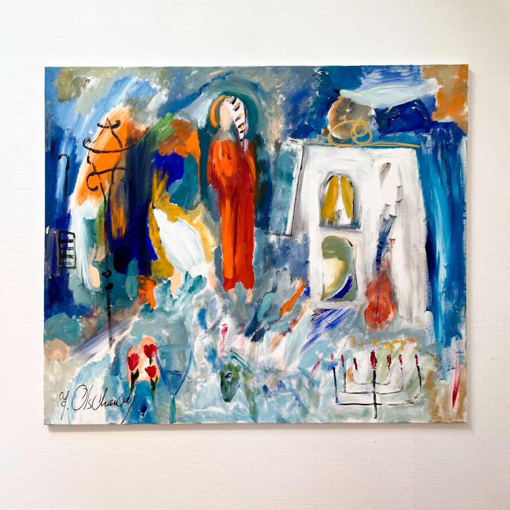 Maleri af Jane Olschansky, 100x120 cm