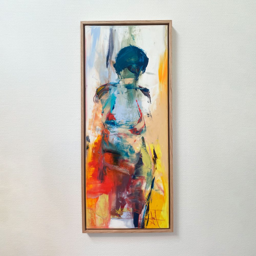 Maleri af Henrik Busk Andersen, 84x34 cm