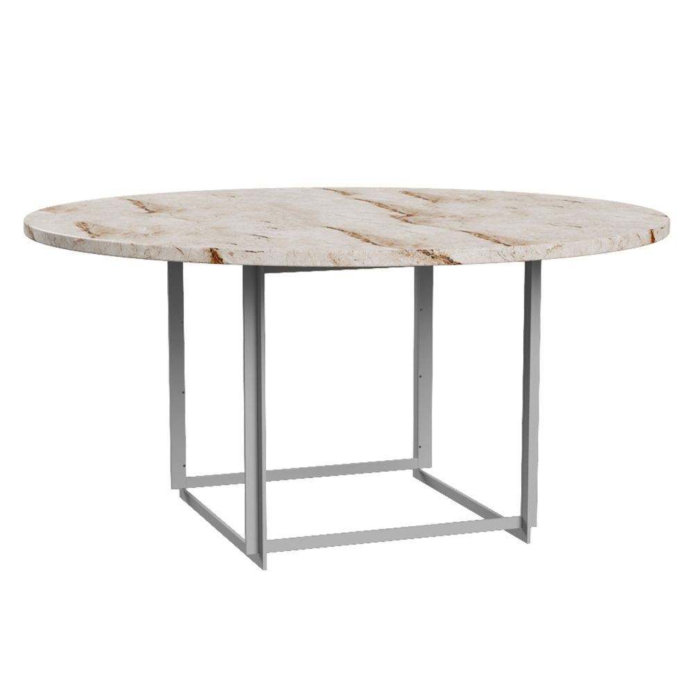 PK54 Spisebord af Poul Kjærholm, Beige Matslebet Marmor