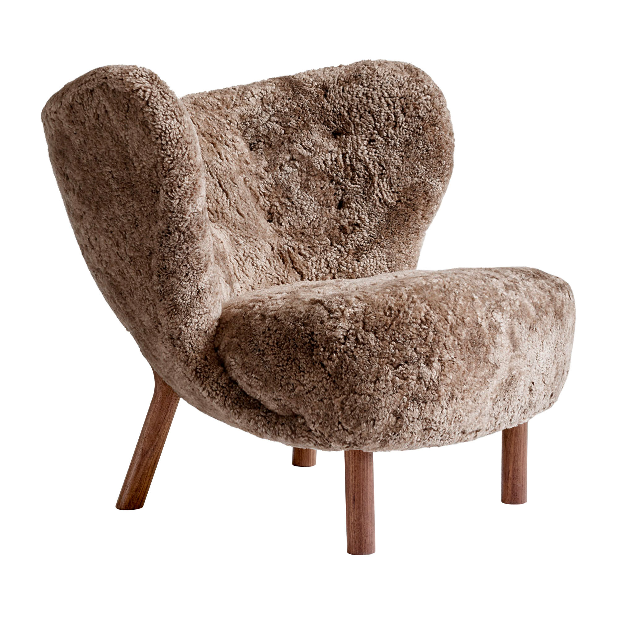 &Tradition Little Petra VB1 Lænestol - Sheepskin Sahara / Valnød