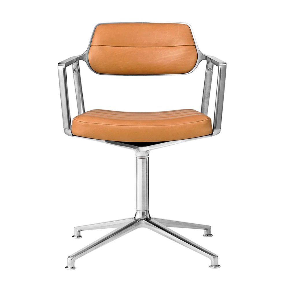 Vipp453 Swivel Chair Drejestol, Camel læder
