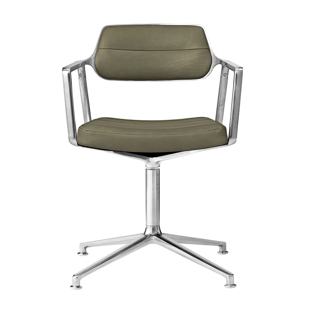Vipp453 Swivel Chair Drejestol, Bosco Green læder