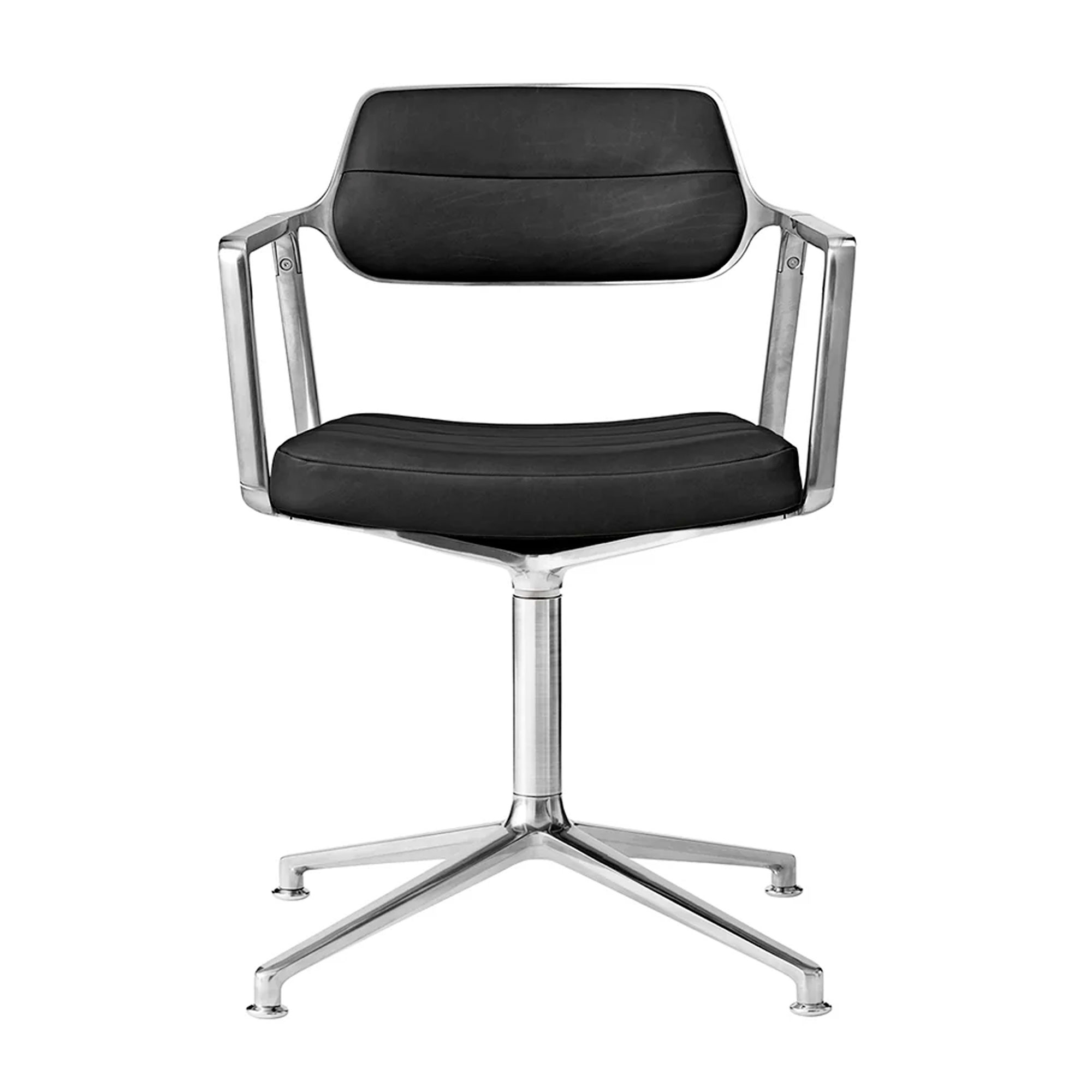 Vipp453 Swivel Chair Drejestol, Sort læder