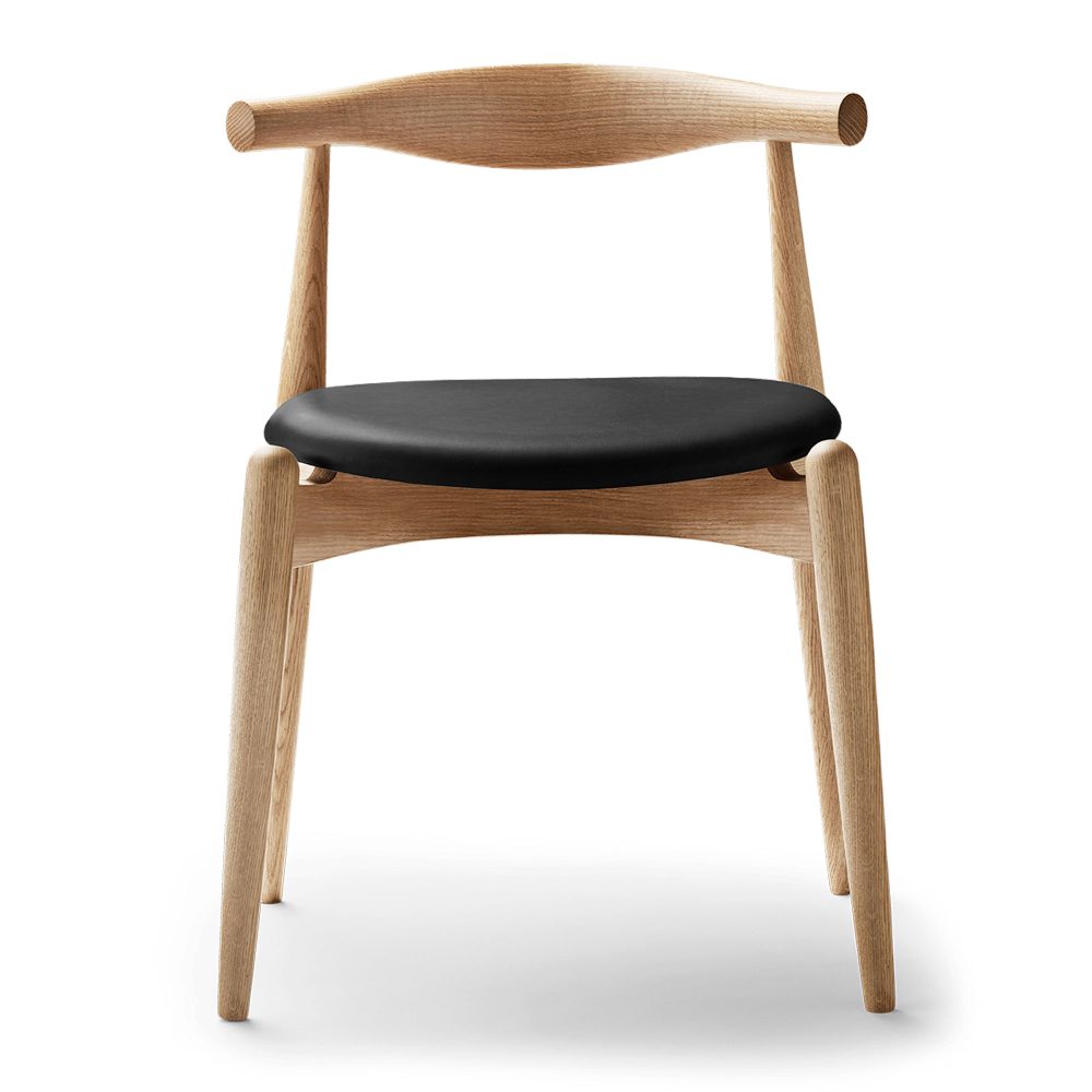 CH20 Elbow Chair af Hans J. Wegner - Eg Olie / Loke 7150 Læder