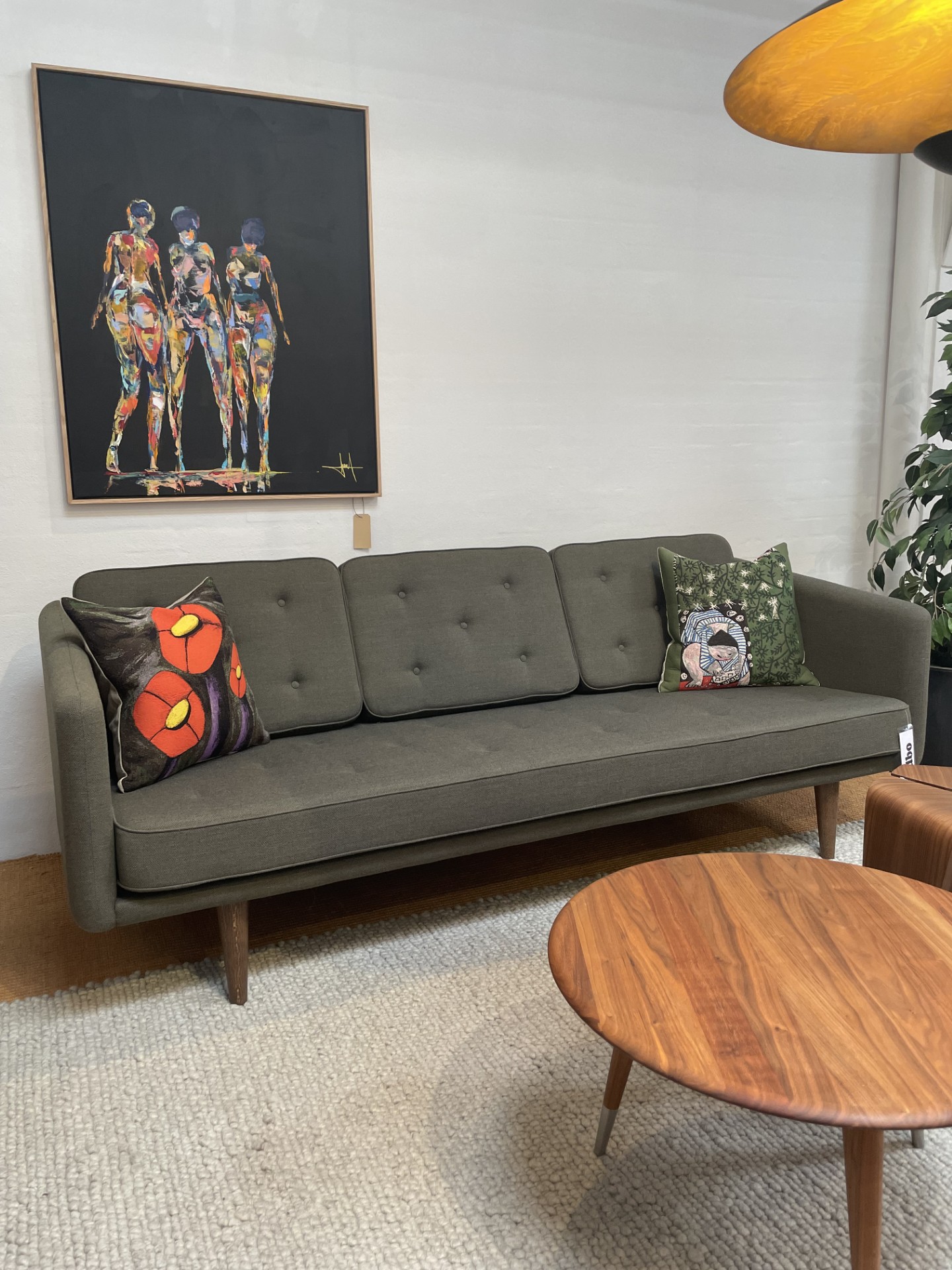 Demo – No. 1 Sofa, 3-personers, 206 cm af Børge Mogensen - Fjord 961/Røget eg - Billede 2