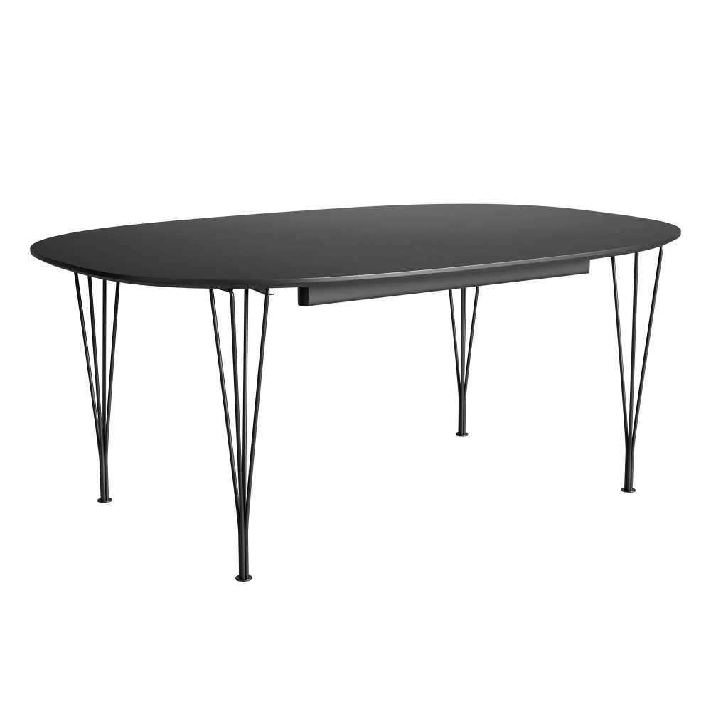 Fritz Hansen B619 Superellipse Udtræksbord af Piet Hein og Bruno Mathsson
