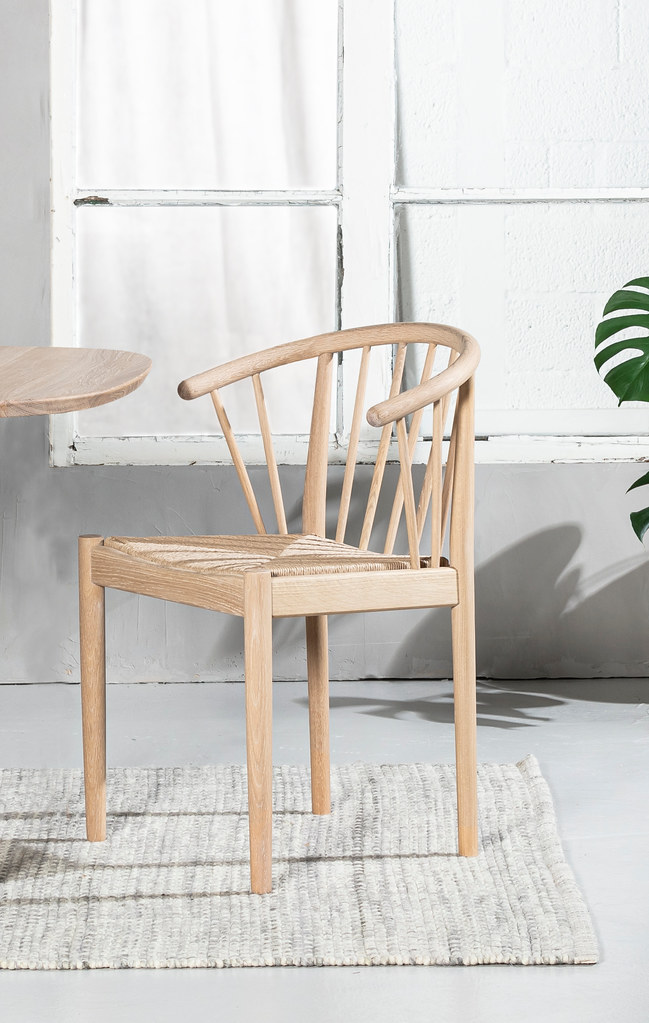 Haslev Lindeberg Spisebordsstol - Ubehandlet eg/Naturflet - Billede 2